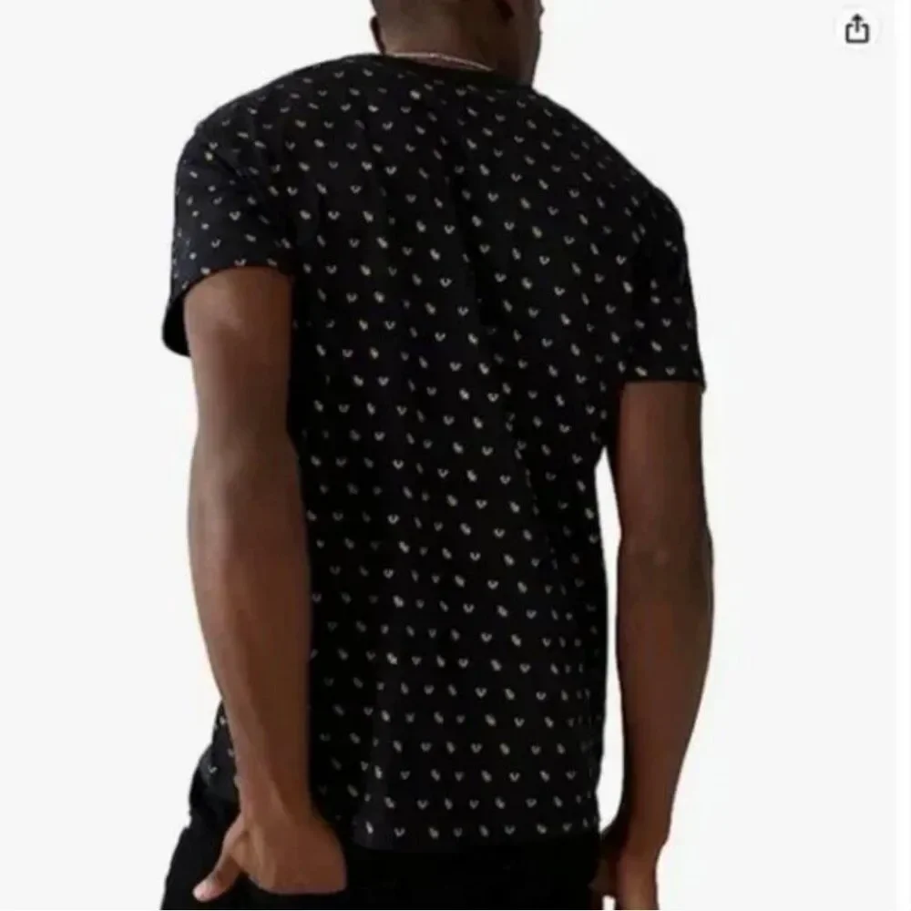 True Religion Men's All Over Monogram Tee Size Large